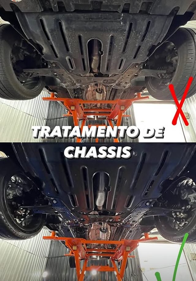Lavagem de chassi: resultado profissional final